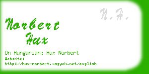 norbert hux business card